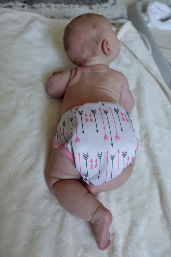 3 month old in cloth diaper